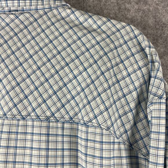 Simms Fishing Shirt Mens XXL 2XL Plaid Button Up Pockets Nylon Outdoor Logo - Picture 14 of 16